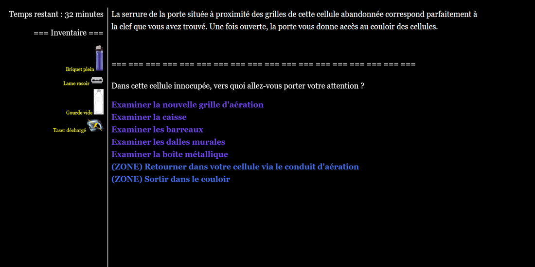 Livre-jeu : L'Évasion